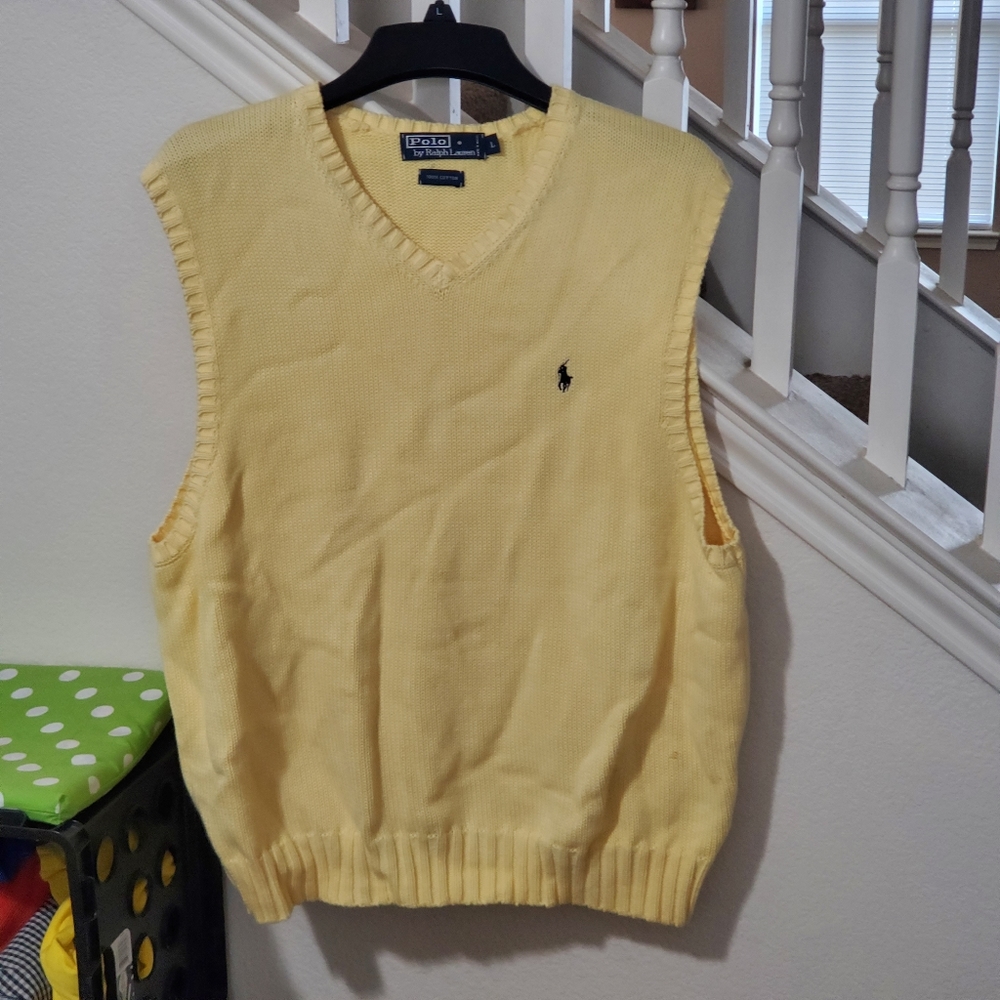 Polo Mens Sleeveless Sweater